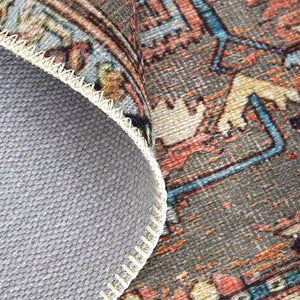 HomeRoots 5' Luxurious Taupe and Ivory Medallion Area Rug – Timeless Elegance for Any Space, Easy Care 9' X 12' 515070