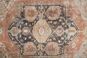 HomeRoots 5' Abstract Area Rug in Orange, Brown & Taupe – Turkish-Made, Durable Comfort for Modern Spaces 8' X 10' 515077