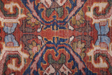 Homeroots 8' Red Tan And Blue Floral Power Loom Runner Rug  Polyester 515152