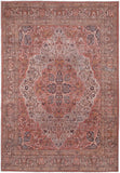 Homeroots 4' X 6' Red Tan And Pink Floral Power Loom Area Rug  Polyester 515154