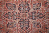 Homeroots 4' X 6' Red Tan And Pink Floral Power Loom Area Rug  Polyester 515154