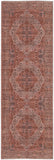 Homeroots 8' Red Tan And Pink Floral Power Loom Runner Rug  Polyester 515159