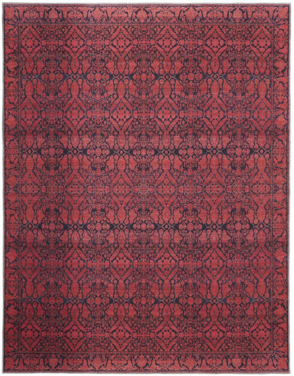 HomeRoots 10'' Bold Red and Black Floral Power Loom Area Rug - Classic Design for Warmth and Style 10' X 14' 515200