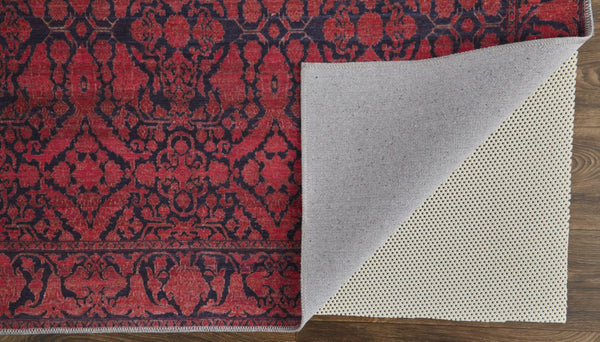 HomeRoots 10'' Bold Red and Black Floral Power Loom Area Rug - Classic Design for Warmth and Style 10' X 14' 515200