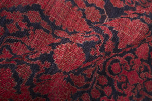 HomeRoots 10'' Bold Red and Black Floral Power Loom Area Rug - Classic Design for Warmth and Style 10' X 14' 515200