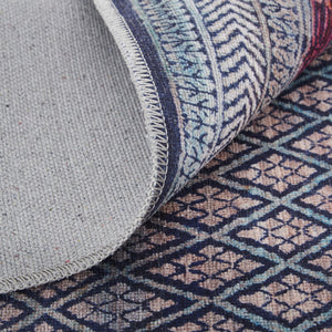 Homeroots 10' X 14' Ivory Blue And Gray Striped Power Loom Area Rug  Polyester 515207