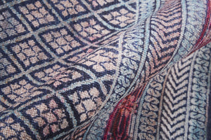 Homeroots 8' Tan Blue And Pink Striped Power Loom Runner Rug  Polyester 515208