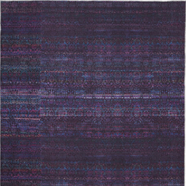 Homeroots 8' X 10' Blue And Purple Striped Power Loom Area Rug  Polyester 515233
