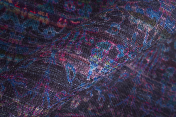 Homeroots 8' X 10' Blue And Purple Striped Power Loom Area Rug  Polyester 515233