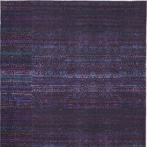 Homeroots 9' X 12' Blue And Purple Striped Power Loom Area Rug  Polyester 515234