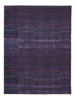 Homeroots 9' X 12' Blue And Purple Striped Power Loom Area Rug  Polyester 515234