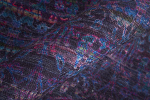 Homeroots 9' X 12' Blue And Purple Striped Power Loom Area Rug  Polyester 515234