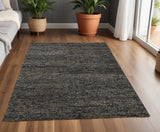 Homeroots 4' X 6' Gray And Black Wool Hand Woven Area Rug Gray,Taupe,Black Wool 515280