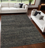 Homeroots 5' X 8' Gray And Black Wool Hand Woven Area Rug Gray,Taupe,Black Wool 515281