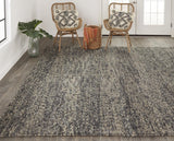 Homeroots 8' X 11' Gray Taupe And Black Wool Hand Woven Stain Resistant Area Rug Gray,Taupe,Black Wool 515282