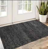 Homeroots 2' X 3' Gray And Black Wool Hand Woven Distressed Area Rug Gray,Taupe,Black Wool 515283