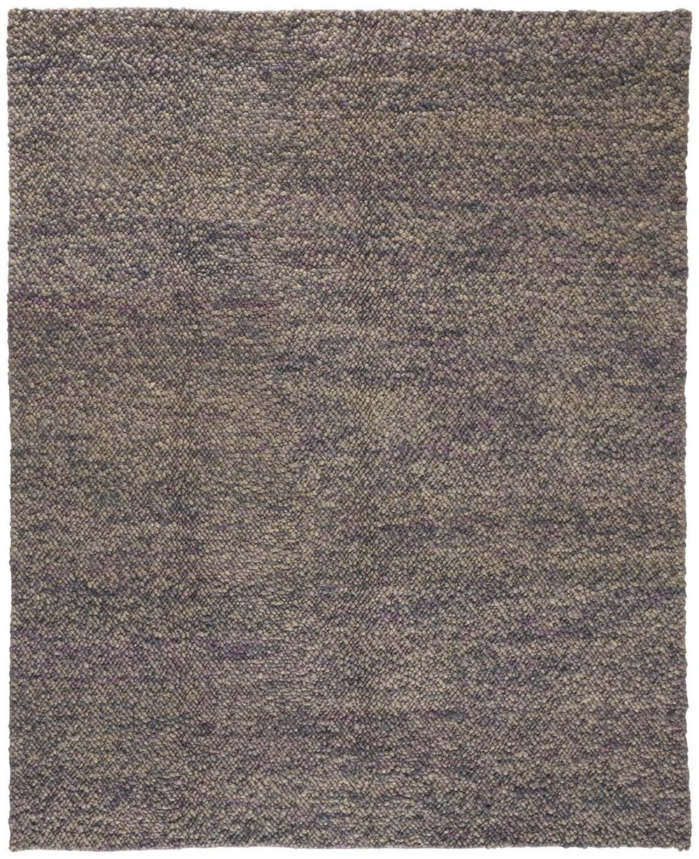 HomeRoots 10' Abstract Shag Wool Area Rug - Hand-Woven in Gray and Black for Comfort, Style, and Durability 5' X 8' 515285