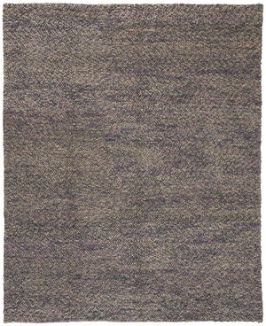 HomeRoots 10' Abstract Shag Wool Area Rug - Hand-Woven in Gray and Black for Comfort, Style, and Durability 8' X 11' 515286
