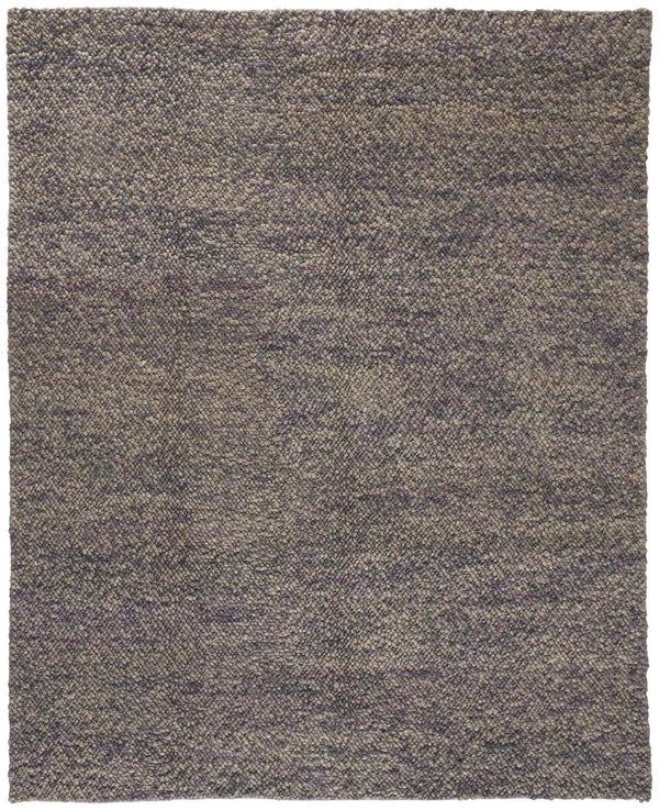 HomeRoots 10' Abstract Shag Wool Area Rug - Hand-Woven in Gray and Black for Comfort, Style, and Durability 8' X 11' 515286