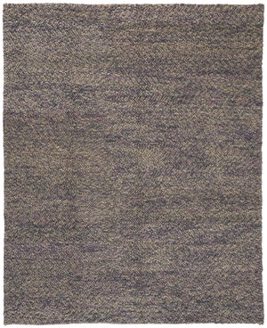 Homeroots 2' X 3' Purple And Gray Wool Hand Woven Distressed Area Rug Purple,Taupe,Gray Wool 515287