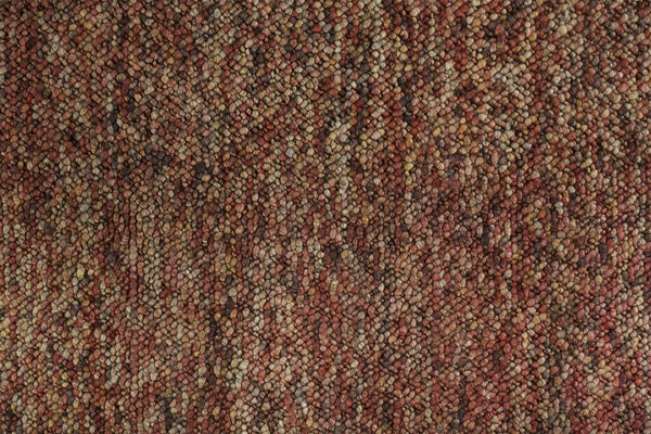 Homeroots 5' X 8' Orange Red Wool Hand Woven Distressed Area Rug Brown,Orange,Red Wool 515289