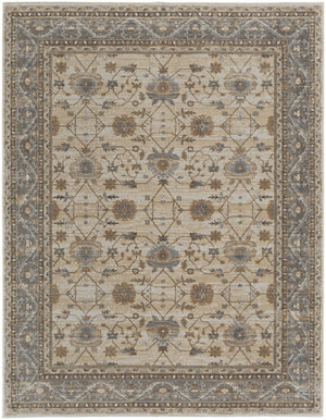 HomeRoots 9' Elegant Tan Ivory and Gray Oriental Area Rug for Luxurious Comfort in Any Room Decor Style 4' X 6' 515298