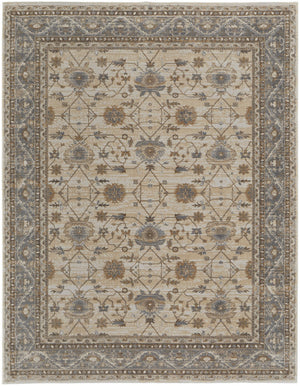HomeRoots 9' Elegant Tan Ivory and Gray Oriental Area Rug for Luxurious Comfort in Any Room Decor Style 8' X 10' 515300