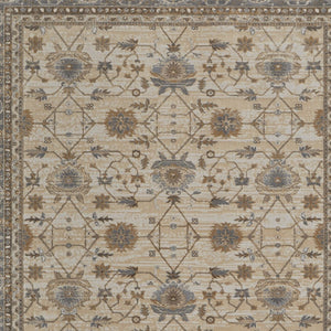 HomeRoots 9' Elegant Tan Ivory and Gray Oriental Area Rug for Luxurious Comfort in Any Room Decor Style 8' X 10' 515300