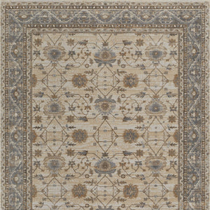HomeRoots 9' Elegant Tan Ivory and Gray Oriental Area Rug for Luxurious Comfort in Any Room Decor Style 8' X 10' 515300