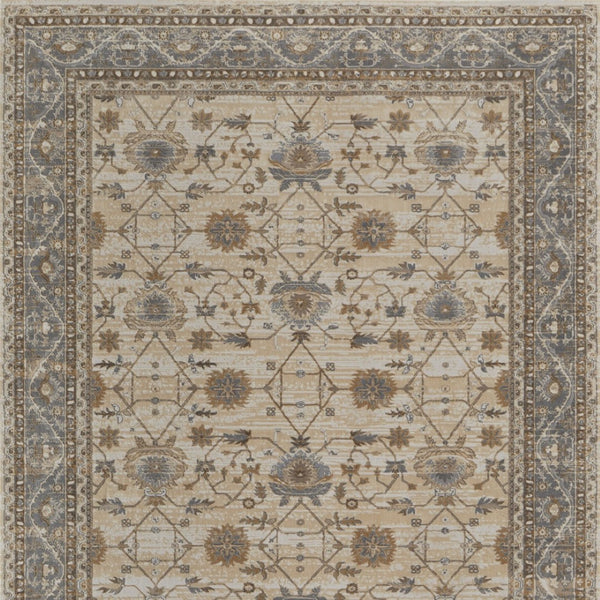 HomeRoots 9' Elegant Tan Ivory and Gray Oriental Area Rug for Luxurious Comfort in Any Room Decor Style 8' X 10' 515300