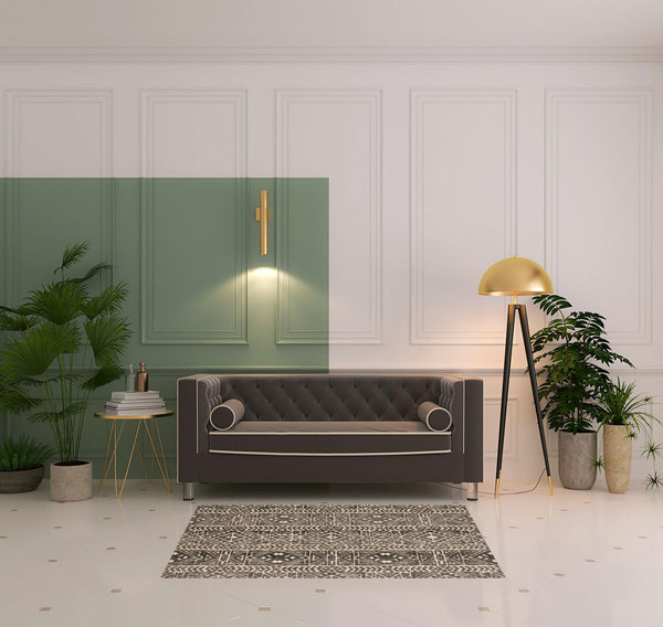 Homeroots 4' X 6' Brown Taupe And Ivory Striped Stain Resistant Area Rug Brown,Taupe,Ivory Polyester 515311