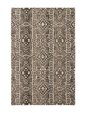 Homeroots 8' X 10' Gray And Ivory Striped Non Skid Area Rug Brown,Taupe,Ivory Polyester 515313