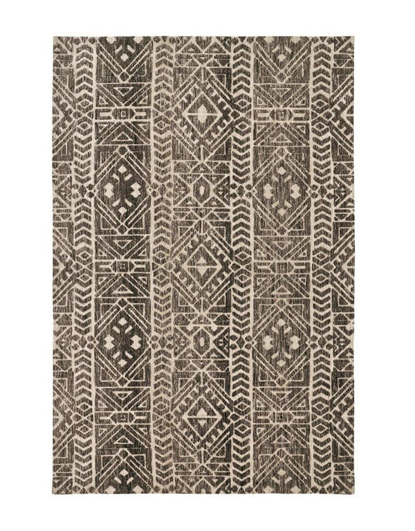 Homeroots 8' X 10' Gray And Ivory Striped Non Skid Area Rug Brown,Taupe,Ivory Polyester 515313