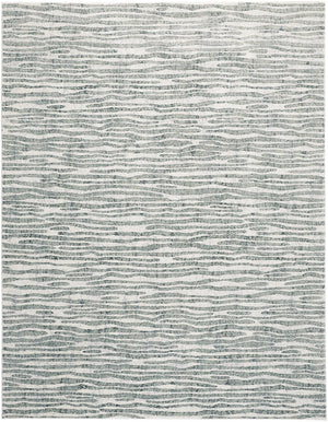 Homeroots 3' X 5' Gray Green And Ivory Striped Distressed Stain Resistant Area Rug  Polypropylene 515319