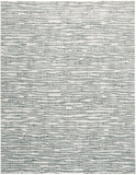 Homeroots 8' X 10' Gray And Ivory Striped Distressed Non Skid Area Rug  Polypropylene 515321