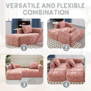 English Elm United We Win Chenille Loveseat Sofa - Minimalist Modular Sleeper For Cozy Living Rooms & Small Spaces W1568P255136-GIGA