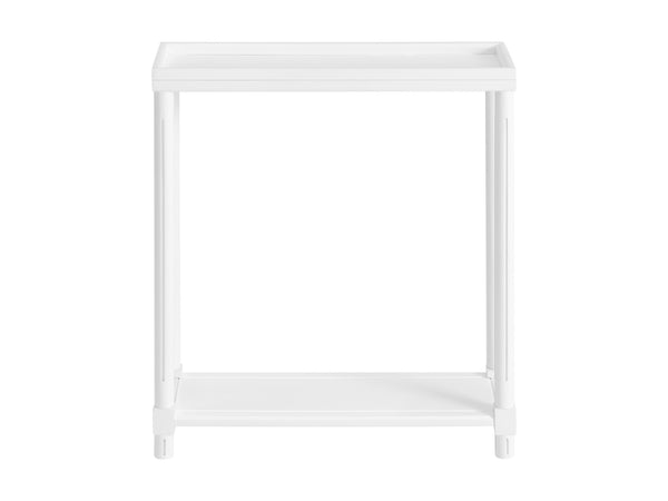 Homeroots Set Of Two 24" White Wood Rectangular End Tables With Shelf   515519