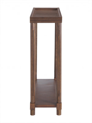 Homeroots Set Of Two 24" Brown Wood Rectangular End Tables With Shelf   515520