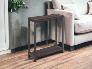 Homeroots Set Of Two 24" Espresso Solid Wood End Tables With Shelf   515521