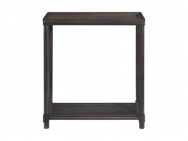 Homeroots Set Of Two 24" Espresso Solid Wood End Tables With Shelf   515521