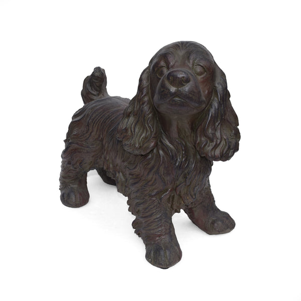 English Elm Christopher Knight Home® - JOSIE Cocker Spaniel Cast Stone Garden Statue, Brown Wash Finish, Weatherproof 14.5"H Accent 65284.00BRN