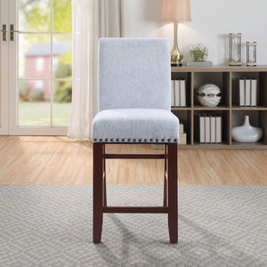 OSP Home Furnishings 24" Parsons Barstool Smoke