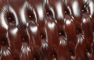 Homeroots 69" Brown & Walnut Top Grain Leather Curved Loveseat With Toss Pillows – Elegant Comfort & Style   515718