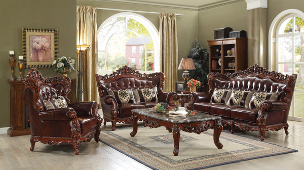 Homeroots 46" Dark Brown And Chocolate Faux Leather Tufted Wingback Chair   515760