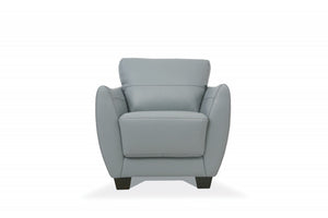 Homeroots 33" Watery Genuine Leather And Black Arm Chair   515764