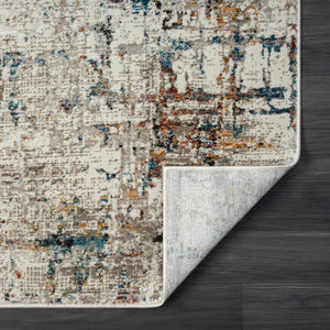 2 X 8 Gray Abstract Distressed Runner Rug Machine Woven High-low Pile Hallway Accent