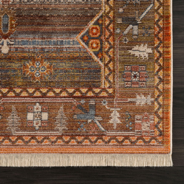 HomeRoots 4' Brown Southwestern Area Rug - Durable, Earthy Comfort for Living Rooms, Entryways, or Bedrooms 4' X 6' 515848