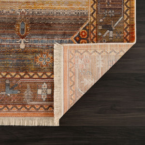 HomeRoots 4' Brown Southwestern Area Rug - Durable, Earthy Comfort for Living Rooms, Entryways, or Bedrooms 5' X 8' 515849