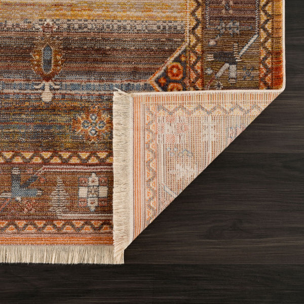 HomeRoots 4' Brown Southwestern Area Rug - Durable, Earthy Comfort for Living Rooms, Entryways, or Bedrooms 5' X 8' 515849