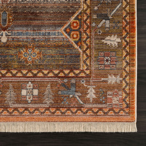 HomeRoots 4' Brown Southwestern Area Rug - Durable, Earthy Comfort for Living Rooms, Entryways, or Bedrooms 5' X 8' 515849